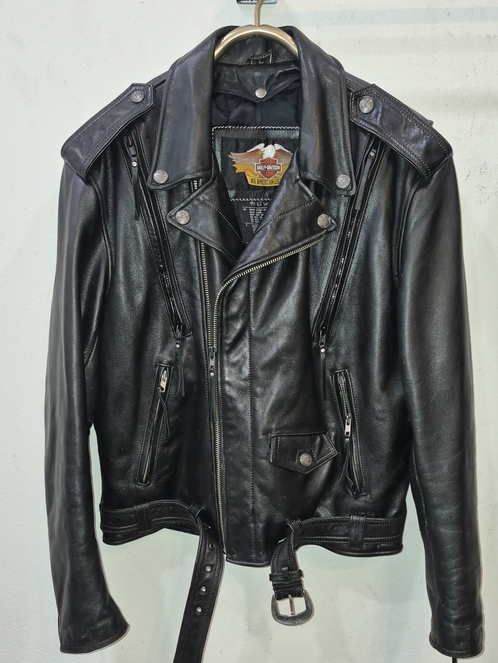 Men's Black Leather Biker Jacket - Harley-Davidson
